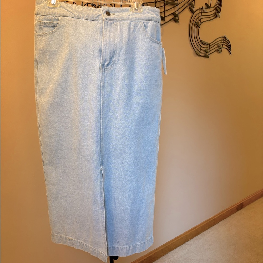 NWT Velvet Heart Denim Paulina Midi Skirt in Large